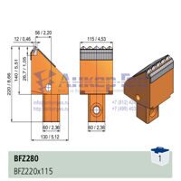 Сменный скобель для ТПМ BETEK BFZ280